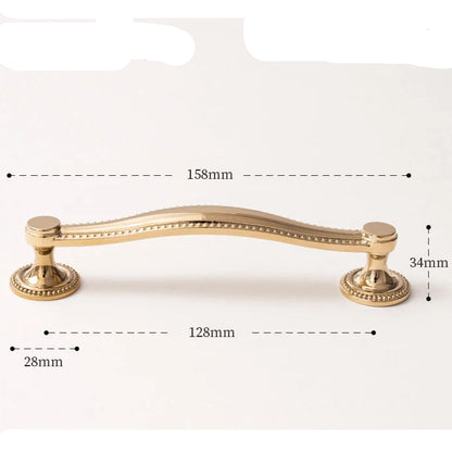Puxador de Latão Dourado para Móveis - Luxo