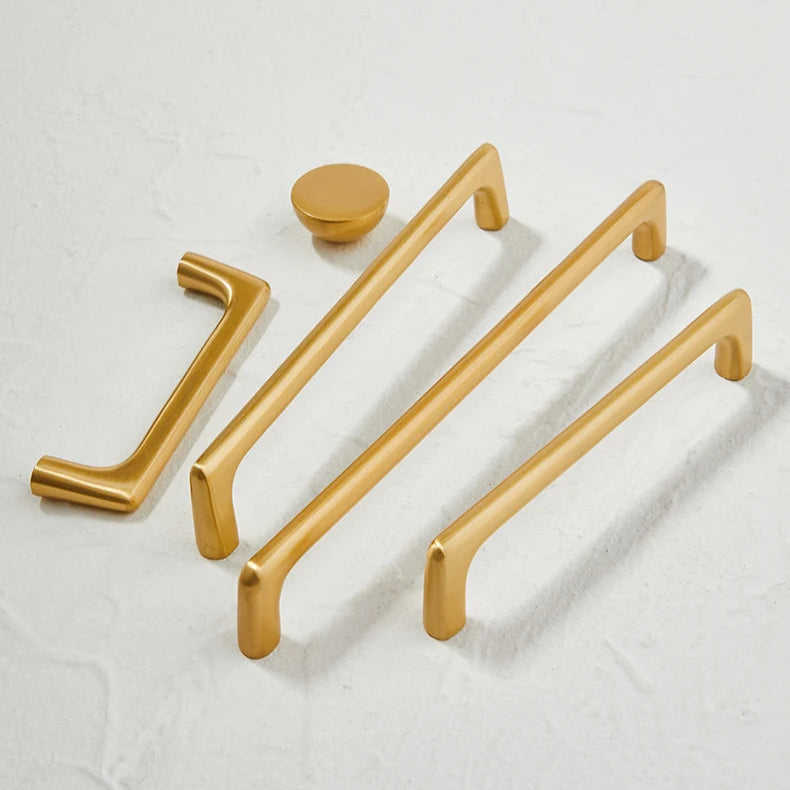 Puxadores de Latão Dourado para Móveis
