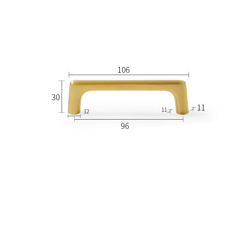Puxadores de Latão Dourado para Móveis