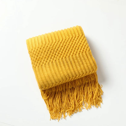 Manta Boho Luxo Texturizada para Sofá