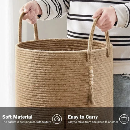Cesta de Armazenamento de Luxo em Algodão 58L