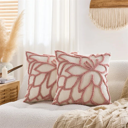 Capa de Almofada Floral Tufted - Toque de Elegância e Conforto