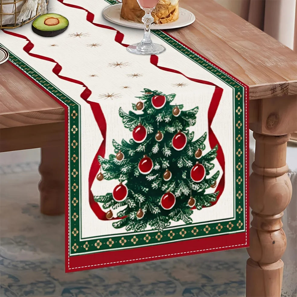 Caminho de Mesa Natalino Vintage com Design Elegante