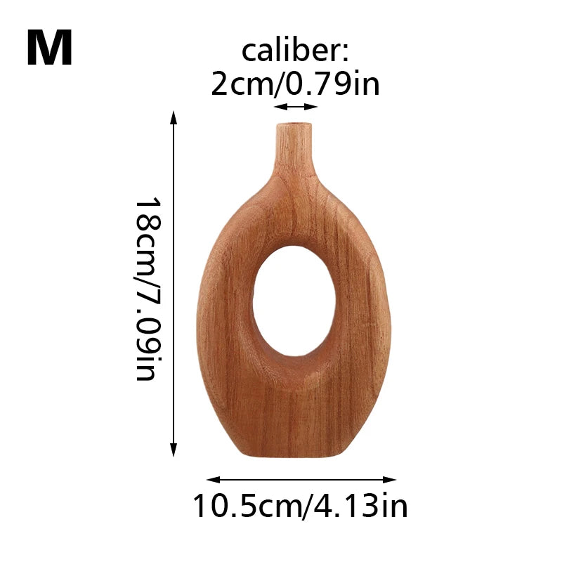 Vaso Nórdico de Madeira: Elegância e Design Exclusivo