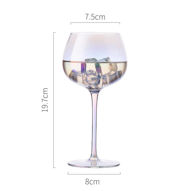 Taça de Cristal Furta-cor para Vinho e Champanhe