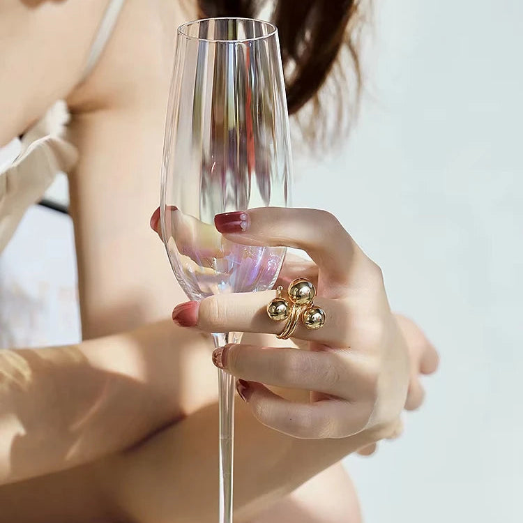 Taça de Cristal Furta-cor para Vinho e Champanhe