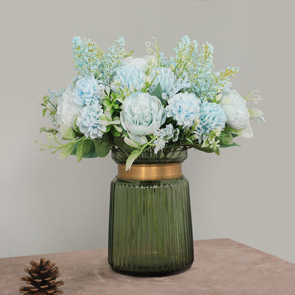 Produto Seda Artificial Rosa Flores, Falso Dandelion, Hortênsia, Flor Da Noiva, Festa De Casamento, Decoração De Casa, 1 Buquê - 1
