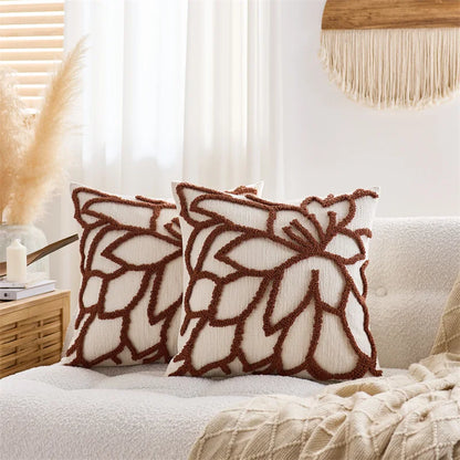 Capa de Almofada Floral Tufted - Toque de Elegância e Conforto