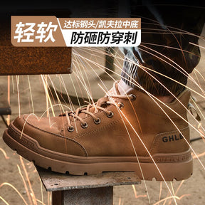 New 2023 Breathable Work Shoes For Men Women Anti-Smash Steel Toe Puncture Proof Safety Shoes Boots Footwear Outdoor Sneakers