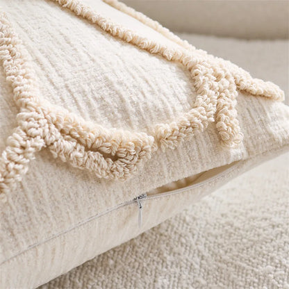 Capa de Almofada Floral Tufted - Toque de Elegância e Conforto