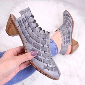 2022 Spring Fashion Women Shoes Casual Thick Heel Woven Women Shoes Outdoor Trend Belt Heel Shoes Women Zapatos De Mujer Size 43