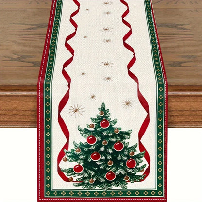 Caminho de Mesa Natalino Vintage com Design Elegante