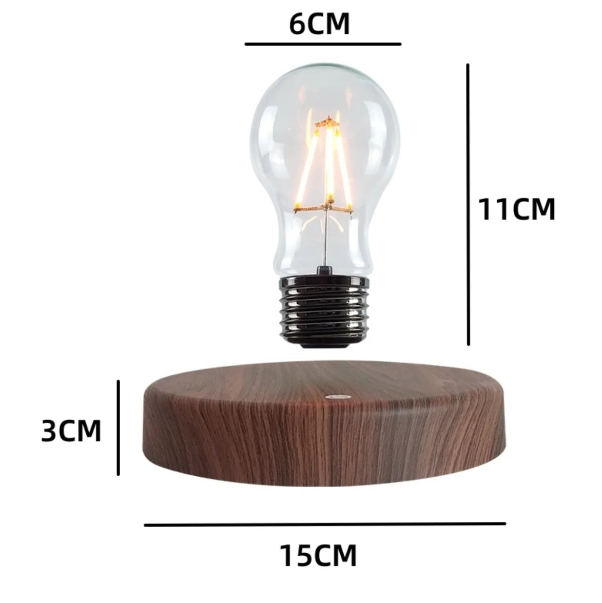 Lâmpada de Levitação Magnética de Vidro - Macasishop