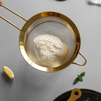 Cobre Cozinha Filtros, Aço Inoxidável, Malha Fina, Conjunto de 4