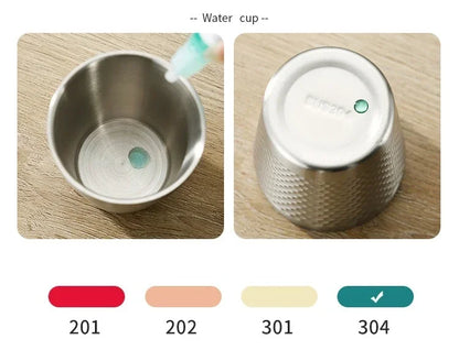 Copo de Aço Inoxidável Texturizada com Parede Dupla