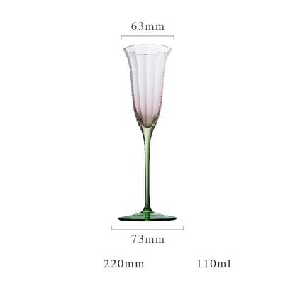 Taça de Cristal Luxo com Design Floral