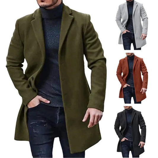 Jaqueta Masculina de Lã com Lapela - Elegância Casual
