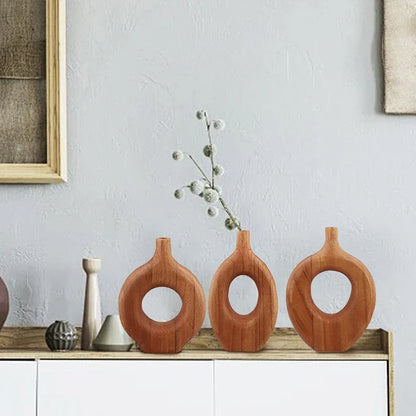 Vaso Nórdico de Madeira: Elegância e Design Exclusivo