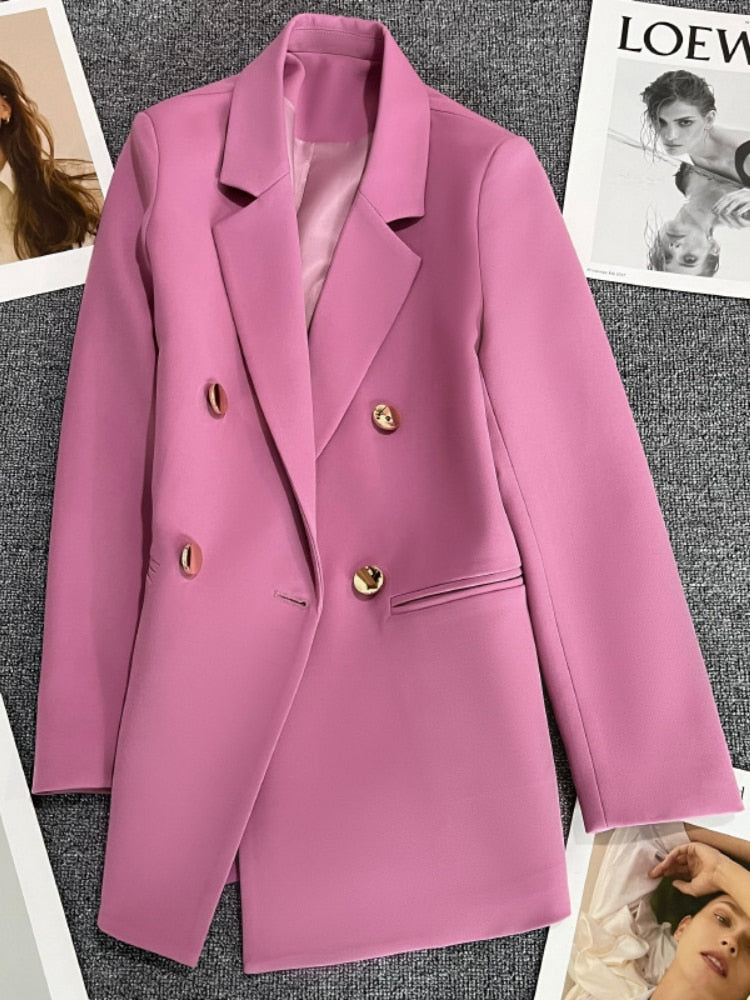 Blazer Feminino Elegante Rosa Pink