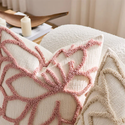 Capa de Almofada Floral Tufted - Toque de Elegância e Conforto