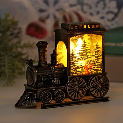 Lanterna Vintage de Trem Natalino com LED