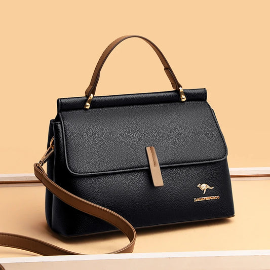 Bolsa Crossbody Elegante de Couro Genuíno