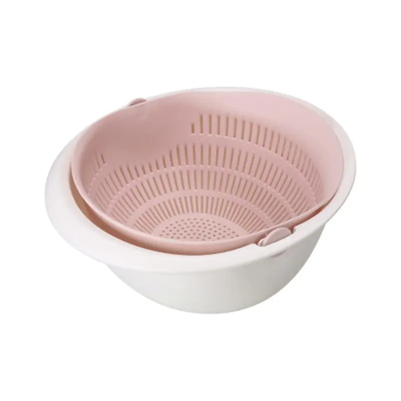 Bandeja de frutas de cozinha removível dupla camada bacia de frutas e vegetais cesta de drenagem criativa casa rotativa cesta de lavagem