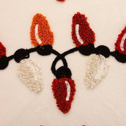 Capa de Almofada Natalina em Veludo Bordado – Elegância e Conforto