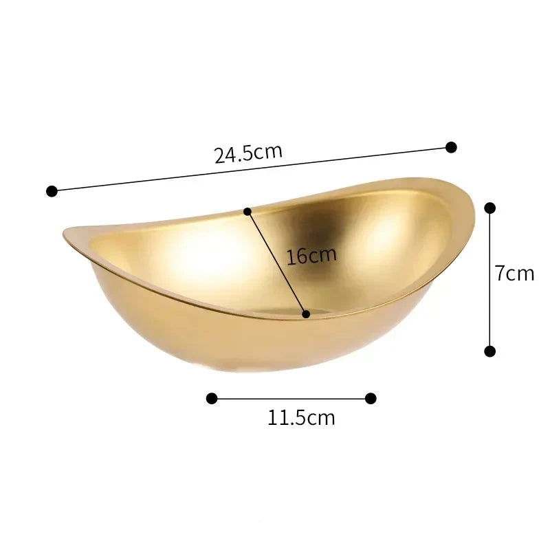 304 aço inoxidável Golden Bowl, Coreano Salad Bowl, Snack Sobremesa Bowl, Cozinha Louça, Comercial
