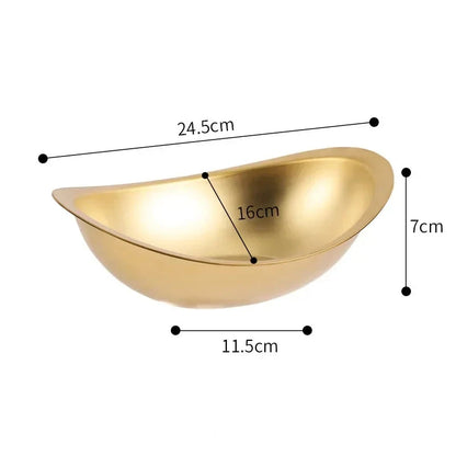 304 aço inoxidável Golden Bowl, Coreano Salad Bowl, Snack Sobremesa Bowl, Cozinha Louça, Comercial