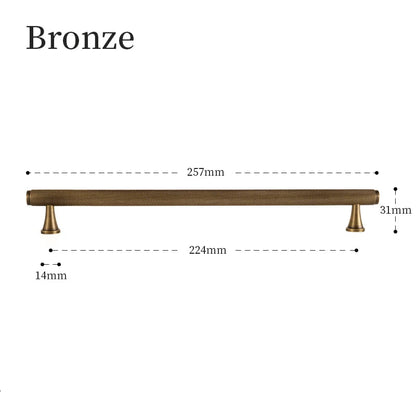 Puxadores de Bronze com Padrão Knurl Elegantes para Móveis