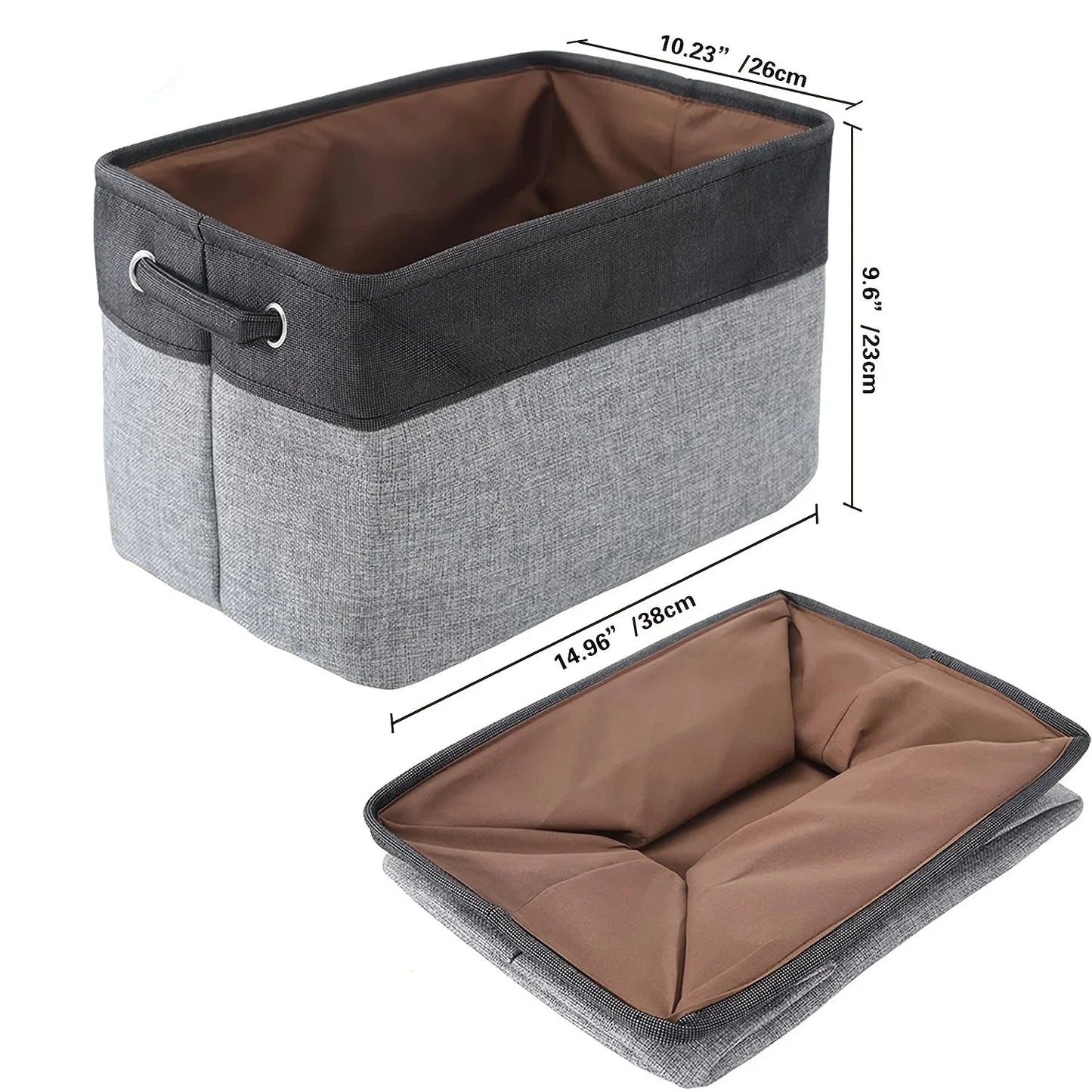Caixas Dobráveis de Lona com Alças – Elegância e Organização