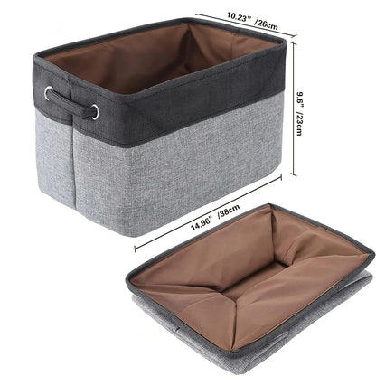 Caixas Dobráveis de Lona com Alças – Elegância e Organização