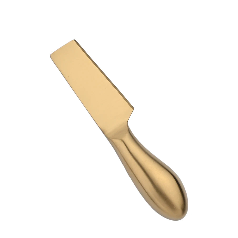Conjunto De Faca De Queijo De Aço Inoxidável, Mini Faca De Manteiga, Espátula Fosco 6Pcs