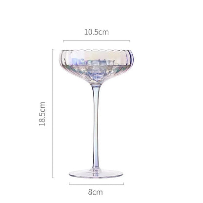 Taça de Cristal Furta-cor para Vinho e Champanhe