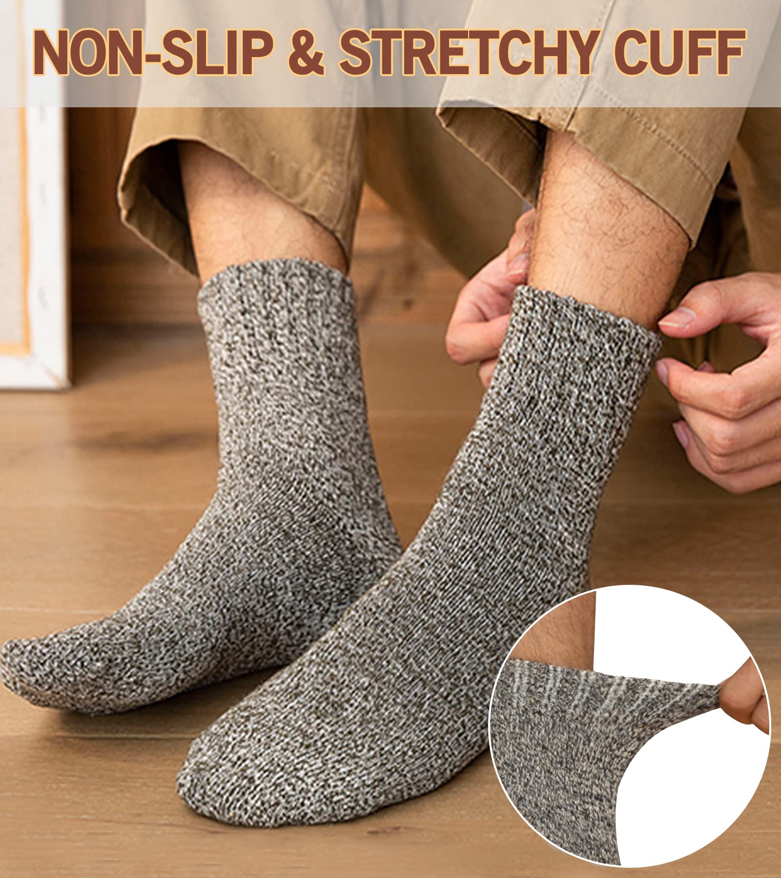 5Pairs Winter Warm Women Socks Wool Male Men Socks Super Thicker Solid Socks Merino Wool Socks Against Cold Snow Terry Socks