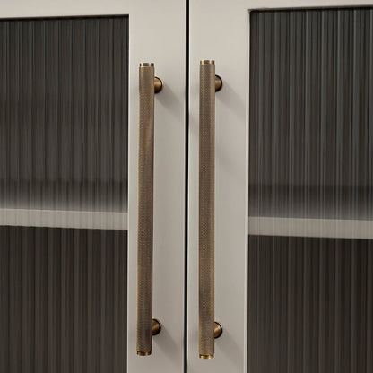 Puxadores de Bronze com Padrão Knurl Elegantes para Móveis