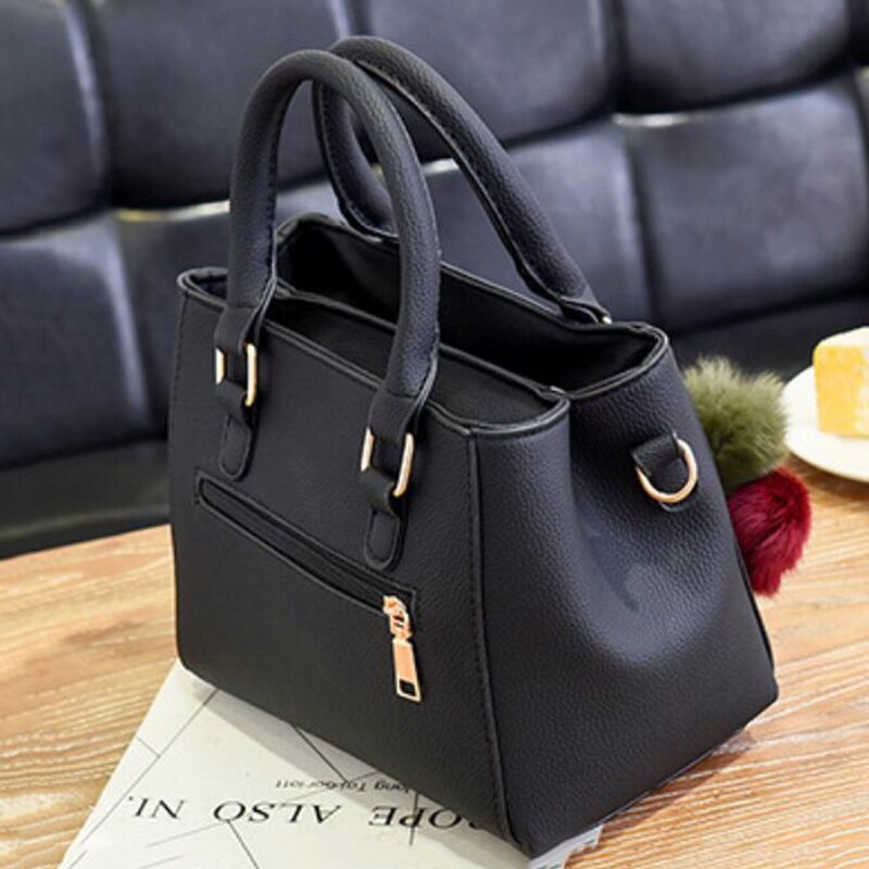 PU Leather Ladies HandBags Women Vintage Purse Plush Tassel Messenger Bags Tote Boston Shoulder Crossbody Bag