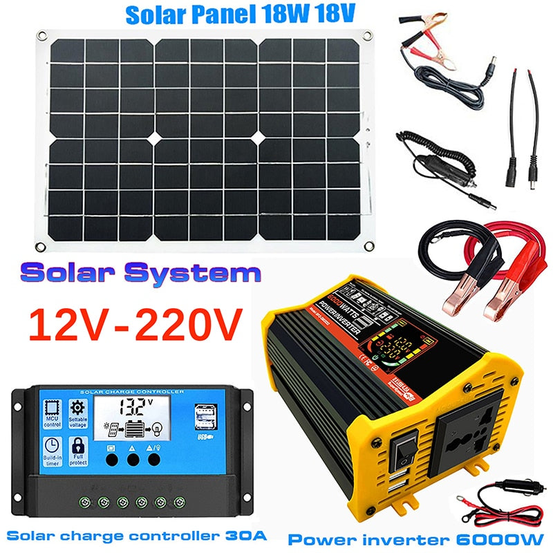 kit de Geração de Energia - Sistema de Painel Solar 110v/220v