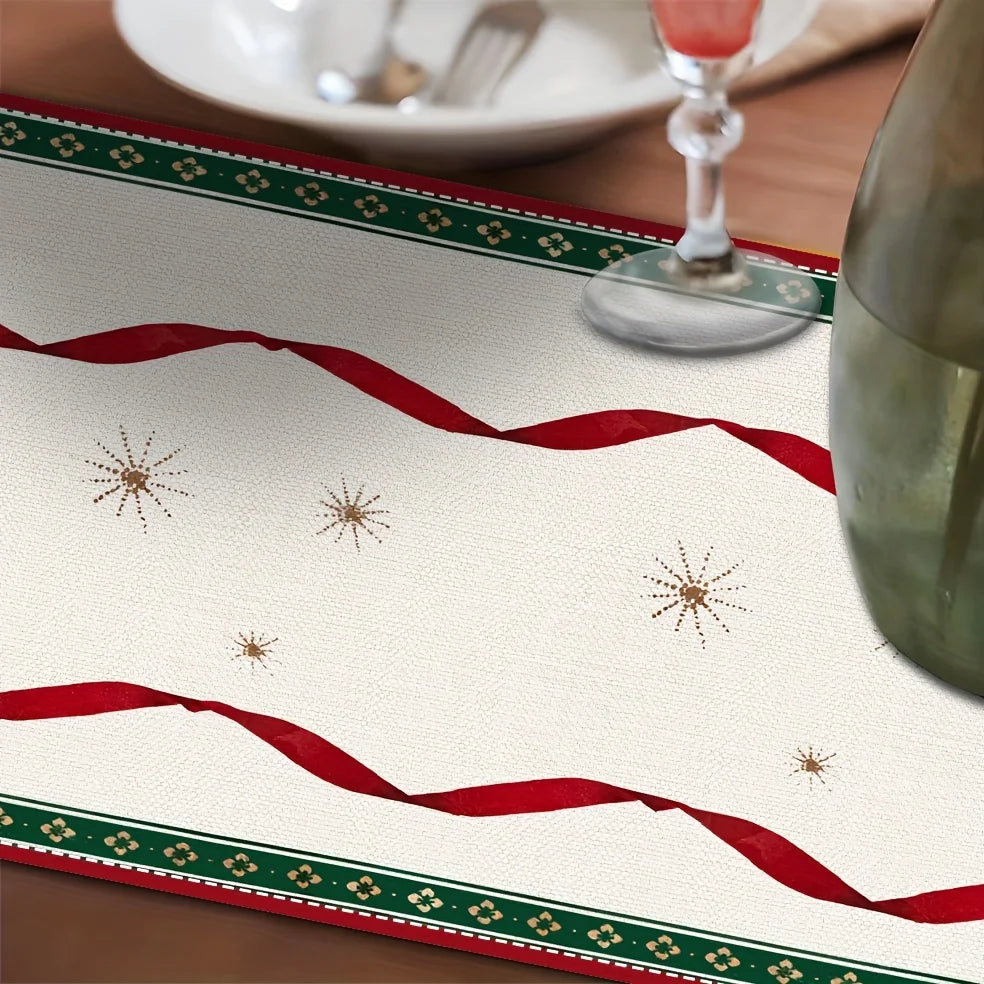 Caminho de Mesa Natalino Vintage com Design Elegante