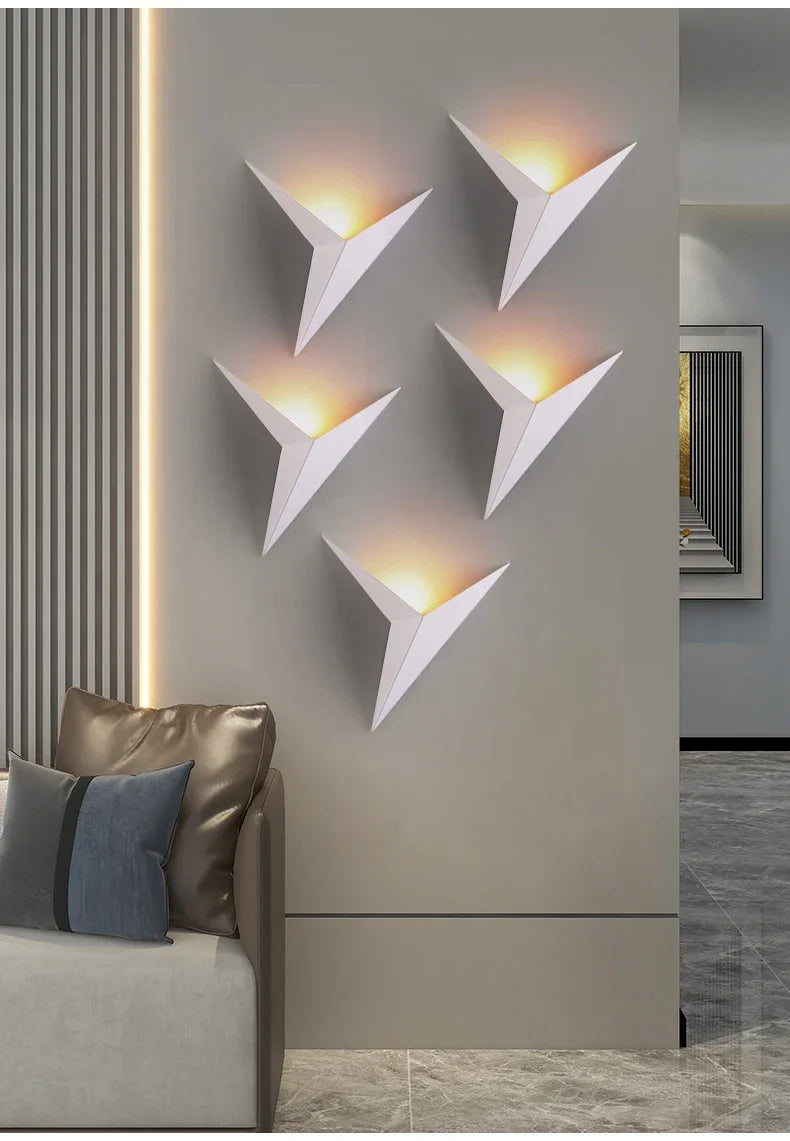 Produto Minimalista nórdico LED parede luminária, lâmpadas de fundo TV preto, quarto, sala de estar, luminárias interiores em casa - 1
