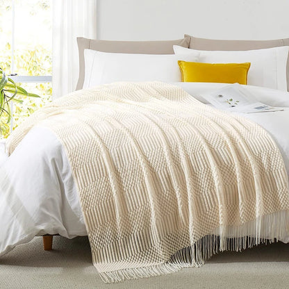 Manta Boho Luxo Texturizada para Sofá