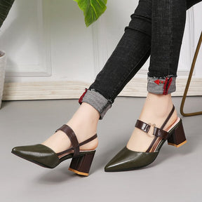 2022 Sandals Women's Summer New Pointy Chunky Sandals Large Size Women's Fashion Woman Shoes  Sandals Women 2020