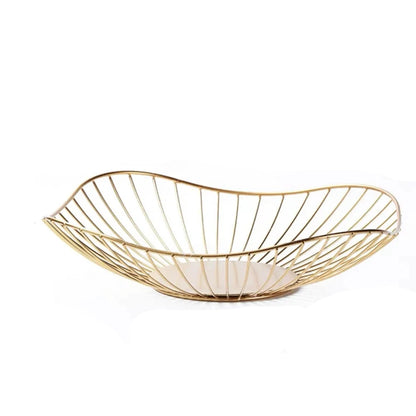 Cesta De Frutas De Ferro Oco dourada baixa, Tigela De Lavagem, Fruteira, Cesta De Armazenamento, Sala De Estar, Mesa De Centro, Lanche