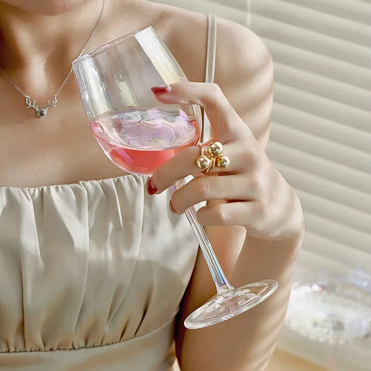 Taça de Cristal Furta-cor para Vinho e Champanhe