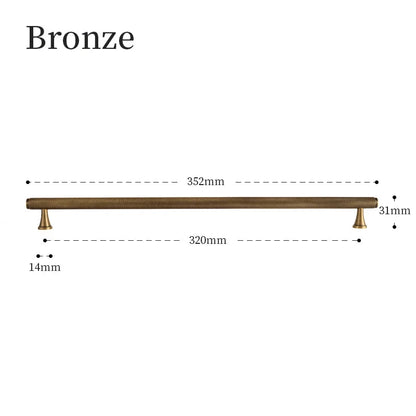 Puxadores de Bronze com Padrão Knurl Elegantes para Móveis