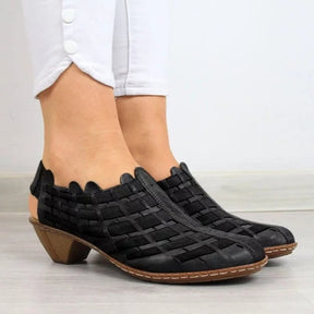 2022 Spring Fashion Women Shoes Casual Thick Heel Woven Women Shoes Outdoor Trend Belt Heel Shoes Women Zapatos De Mujer Size 43