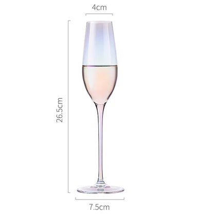 Taça de Cristal Furta-cor para Vinho e Champanhe