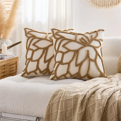Capa de Almofada Floral Tufted - Toque de Elegância e Conforto