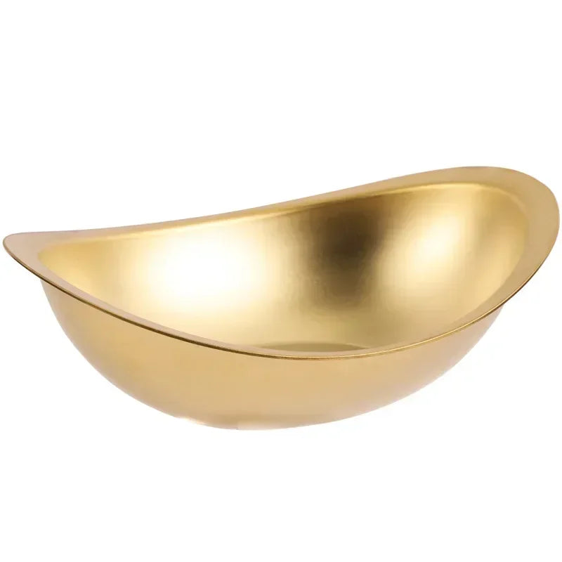 304 aço inoxidável Golden Bowl, Coreano Salad Bowl, Snack Sobremesa Bowl, Cozinha Louça, Comercial